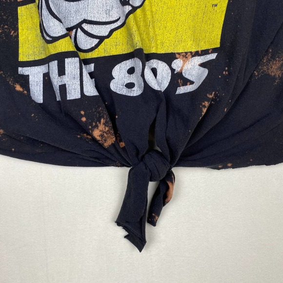 Mario‎ Sz XL Made In The 80s Custom Reverse Tie Dye Cropped Distressed Tee Shirt - Picture 3 of 9